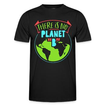 Global Warming There Is No Planet B Environmental - Men's Functional T-Shirt - black - Front - AI Model Male 178 dark (178cm)