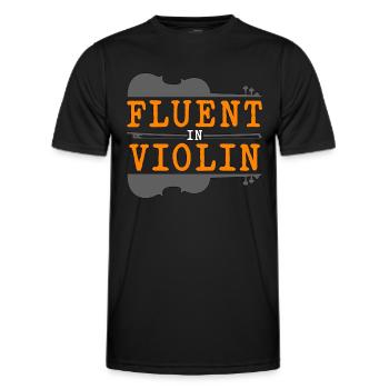 Violin Fluent In Violin Classical Music Violinist - Men's Functional T-Shirt - black - Front - AI Model Male 178 dark (178cm)