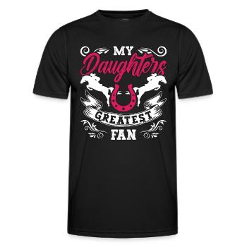 Saut d’obstacles Mes filles Le plus grand saut d’obstacles - T-shirt sport Homme - noir - Devant - AI Model Male 178 dark (178cm)