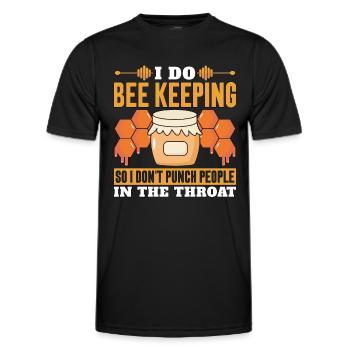 Apiculture I Do Bee Keeping So Apiarist Apiculteur - T-shirt sport Homme - noir - Devant - AI Model Male 178 dark (178cm)