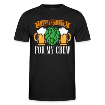 Beer Brewing A Perfect Brew For Malt Beer Brewer - Men's Functional T-Shirt - black - Front - AI Model Male 178 dark (178cm)