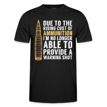 Gunsmith Due To The Rising Cost Shooter Gunsmiths - Men's Functional T-Shirt - black - Front - AI Model Male 178 dark (178cm)