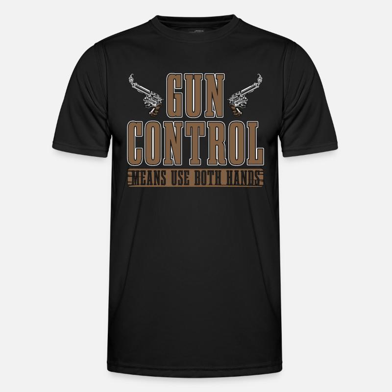 Gunsmith Gun Control Means Use Both Hands Shooting Men's Functional T-Shirt