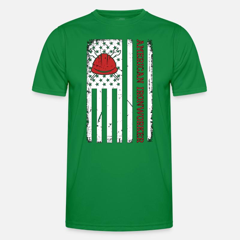 Ironworker American Ironworker Welder Locksmith Men's Functional T-Shirt