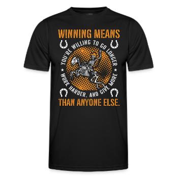 Cutting Horse Winning Means You're Rodeo Horseman - Männer Funktions-T-Shirt - Schwarz - Vorne - AI Model Male 178 dark (178cm)