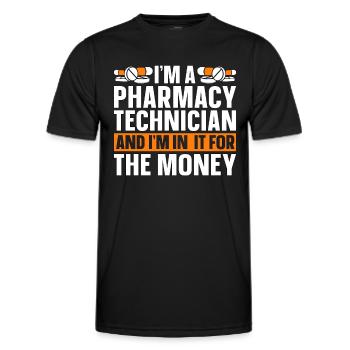 Technicien en pharmacie Technicien en pharmacie Cadeau - T-shirt sport Homme - noir - Devant - AI Model Male 178 dark (178cm)