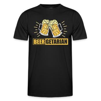 Beer Brewing Beergetarian Home Brewer Beer Brewer - Men's Functional T-Shirt - black - Front - AI Model Male 178 dark (178cm)