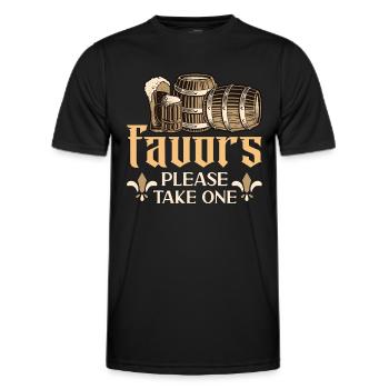 Beer Brewing Favors Please Take One Home Brewer - Men's Functional T-Shirt - black - Front - AI Model Male 178 dark (178cm)