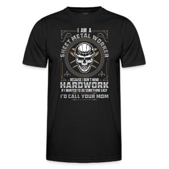 Sheet Metal Worker I Am A Sheet Metal Worker Weld - Men's Functional T-Shirt - black - Front - AI Model Male 178 dark (178cm)