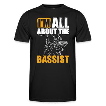 Bass Guitar I'm All About Guitarist Bass Player - Men's Functional T-Shirt - black - Front - AI Model Male 178 dark (178cm)