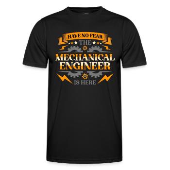 Génie mécanique N’ayez pas peur Les ingénieurs - T-shirt sport Homme - noir - Devant - AI Model Male 178 dark (178cm)