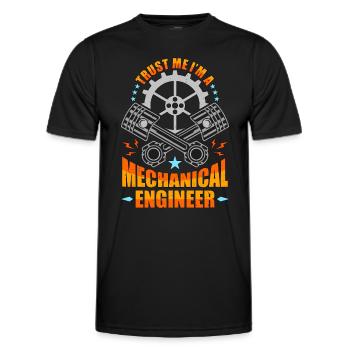 Génie mécanique Croyez-moi, je suis ingénieur civil - T-shirt sport Homme - noir - Devant - AI Model Male 178 dark (178cm)
