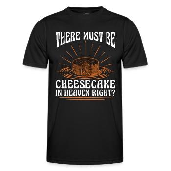 Cheesecake There Must Be Desserts Cheesecake Lover - Men's Functional T-Shirt - black - Front - AI Model Male 178 dark (178cm)