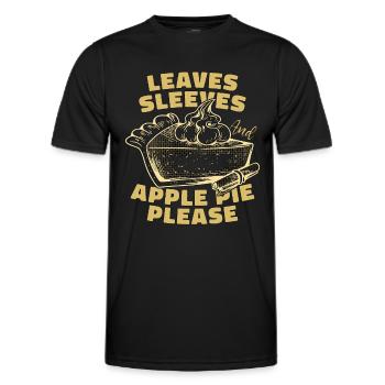 Manchons de feuilles de tarte aux pommes et pâtisseries de pommier - T-shirt sport Homme - noir - Devant - AI Model Male 178 dark (178cm)