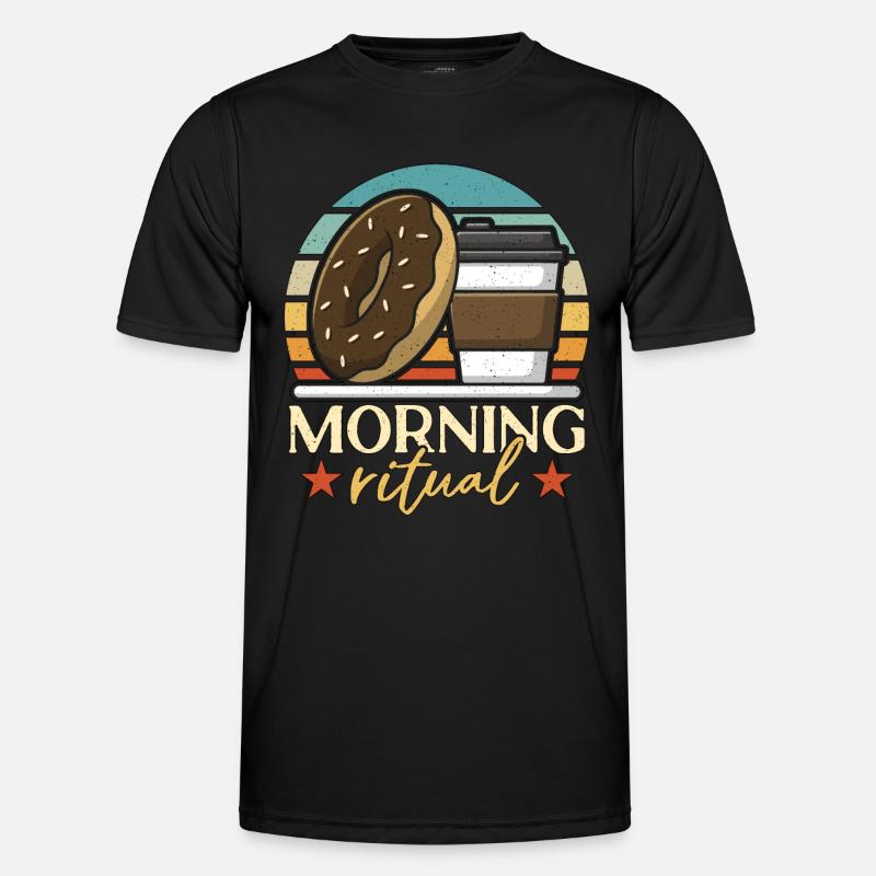 Coffee & Doughnuts Morning Ritual Coffee Doughnut Männer Funktions-T-Shirt