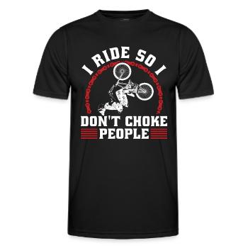 BMX Racing I Ride So I Don't Bicyclette BMX Rider - Männer Funktions-T-Shirt - Schwarz - Vorne - AI Model Male 178 dark (178cm)