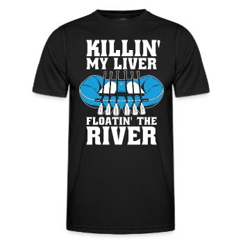 Rafting Killin' My Liver Floatin' River Rafting - T-shirt sport Homme - noir - Devant - AI Model Male 178 dark (178cm)