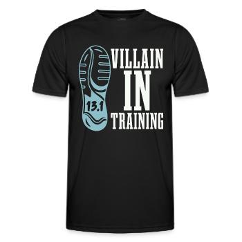 Half Marathon Villain In Training Marathon Runner - Men's Functional T-Shirt - black - Front - AI Model Male 178 dark (178cm)