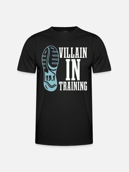 Half Marathon Villain In Training Marathon Runner - Men's Functional T-Shirt - black