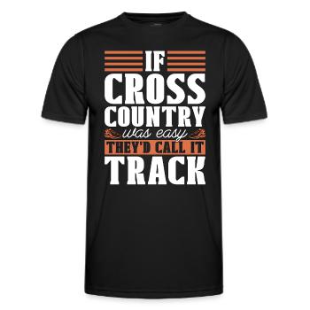Cross Country Running If Cross Country Was Race - Männer Funktions-T-Shirt - Schwarz - Vorne - AI Model Male 178 dark (178cm)