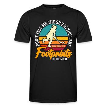 Field Hockey Don't Tell Me The Retro Floor Ball - Men's Functional T-Shirt - black - Front - AI Model Male 178 dark (178cm)