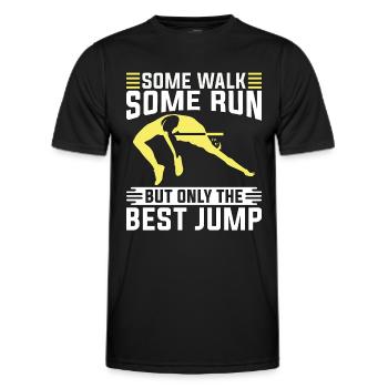 High Jump Some Walk Some Run But Athletics Running - Men's Functional T-Shirt - black - Front - AI Model Male 178 dark (178cm)