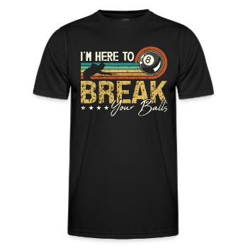 Cue Sports Je suis là pour casser votre billard rétro - T-shirt sport Homme - noir - Devant - AI Model Male 178 dark (178cm)