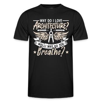 Architecture Pourquoi ai-je les bâtiments d’architecture - T-shirt sport Homme - noir - Devant - AI Model Male 178 dark (178cm)