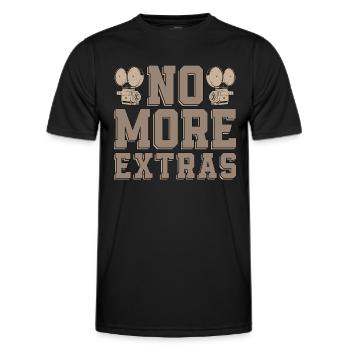 Réalisation de films No More Extras Cinéaste Cinéaste - T-shirt sport Homme - noir - Devant - AI Model Male 178 dark (178cm)