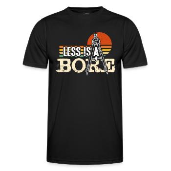 Architecture Less Is A Bore Retro Architectural - Men's Functional T-Shirt - black - Front - AI Model Male 178 dark (178cm)