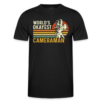 Caméraman Le meilleur caméraman rétro du monde - T-shirt sport Homme - noir - Devant - AI Model Male 178 dark (178cm)