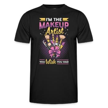 Makeup Artist I'm The Makeup Artist You Beautician - Men's Functional T-Shirt - black - Front - AI Model Male 178 dark (178cm)