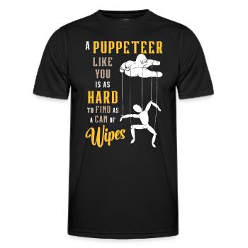 Puppetry A Puppeteer Like You Is As Hard To Puppet - Männer Funktions-T-Shirt - Schwarz - Vorne - AI Model Male 178 dark (178cm)