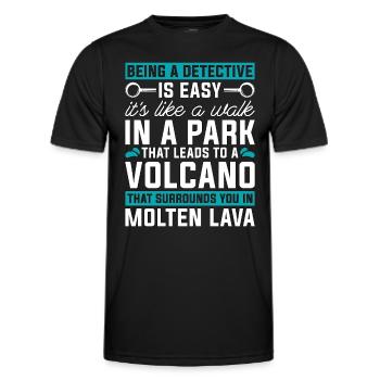 Detective Being A Detective Is Easy Investigation - Men's Functional T-Shirt - black - Front - AI Model Male 178 dark (178cm)