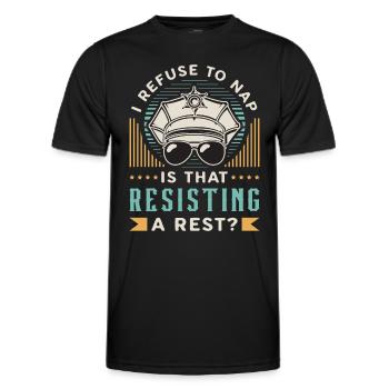 Police Officer I Refuse To Nap Is That Sheriff Cop - Männer Funktions-T-Shirt - Schwarz - Vorne - AI Model Male 178 dark (178cm)
