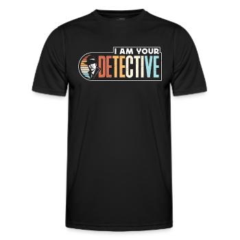 Détective Je suis votre détective Retro Investigation - T-shirt sport Homme - noir - Devant - AI Model Male 178 dark (178cm)