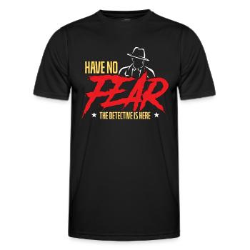 Detective Have No Fear The Detective Fingerprints - Men's Functional T-Shirt - black - Front - AI Model Male 178 dark (178cm)