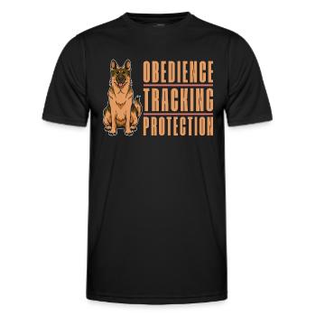 German Shepherd Obedience Tracking Police Dogs - Männer Funktions-T-Shirt - Schwarz - Vorne - AI Model Male 178 dark (178cm)