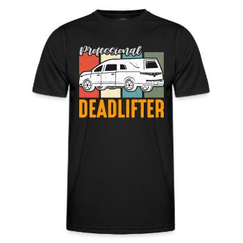 Embalmer Professional Deadlifter Retro Funeral - Men's Functional T-Shirt - black - Front - AI Model Male 178 dark (178cm)