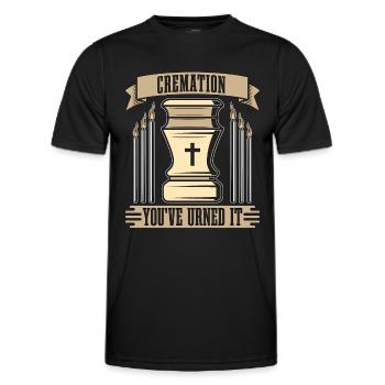 Embalmer Cremation You've Urned It Funeral Home - Men's Functional T-Shirt - black - Front - AI Model Male 178 dark (178cm)