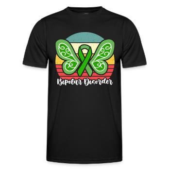 Mental Health Bipolar Disorder Mental Illness - Men's Functional T-Shirt - black - Front - AI Model Male 178 dark (178cm)