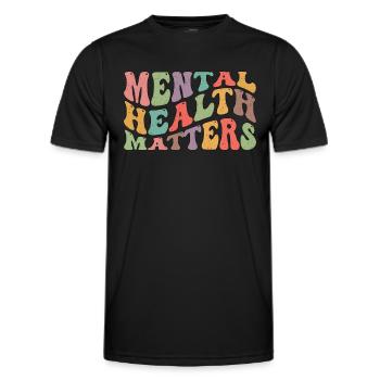 Mental Health Mental Health Matters Awareness - Männer Funktions-T-Shirt - Schwarz - Vorne - AI Model Male 178 dark (178cm)