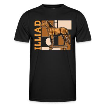 Greek Mythology Illiad Mythology Gods Ancient Myth - Men's Functional T-Shirt - black - Front - AI Model Male 178 dark (178cm)
