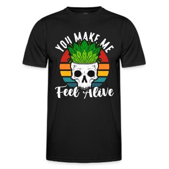 Herbalism You Make Me Feel Alive Retro Herb Lover - Männer Funktions-T-Shirt - Schwarz - Vorne - AI Model Male 178 dark (178cm)