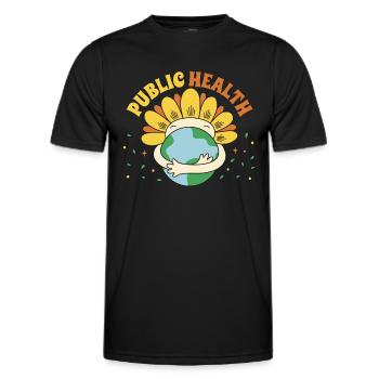 Épidémiologiste en santé publique Infirmières Agents de santé - T-shirt sport Homme - noir - Devant - AI Model Male 178 dark (178cm)