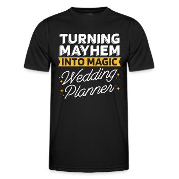 Wedding Planner Turning Mayhem Into Wedding Plan - Männer Funktions-T-Shirt - Schwarz - Vorne - AI Model Male 178 dark (178cm)