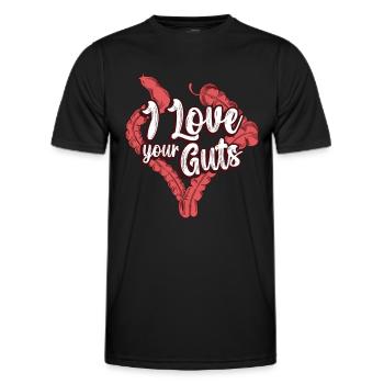 Dietitian I Love Your Guts Nutritionist Dietitians - Men's Functional T-Shirt - black - Front - AI Model Male 178 dark (178cm)