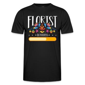 Fleuriste en cours Jardinage Fleuriste Fleuristes - T-shirt sport Homme - noir - Devant - AI Model Male 178 dark (178cm)