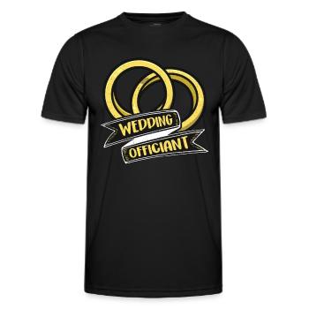 Officiant Wedding Officiant Counselor Ordained - Men's Functional T-Shirt - black - Front - AI Model Male 178 dark (178cm)