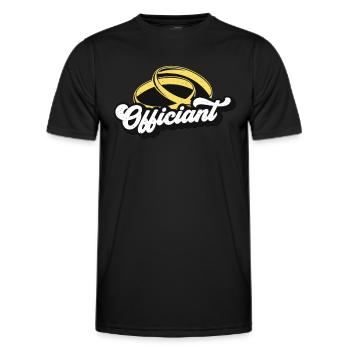 Officiant Minister Counselor Marriage Officiant - Men's Functional T-Shirt - black - Front - AI Model Male 178 dark (178cm)